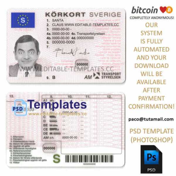 sweden driving licence template, editable in photoshop. psd fake template, pay by bitcoin, paypal or card sweden driving licence template, editable in photoshop. psd fake template, pay by bitcoin, paypal or card