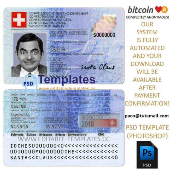 switzerland id template, editable in  photoshop. psd fake template, pay by bitcoin, paypal or card switzerland id template, editable in  photoshop. psd fake template, pay by bitcoin, paypal or card