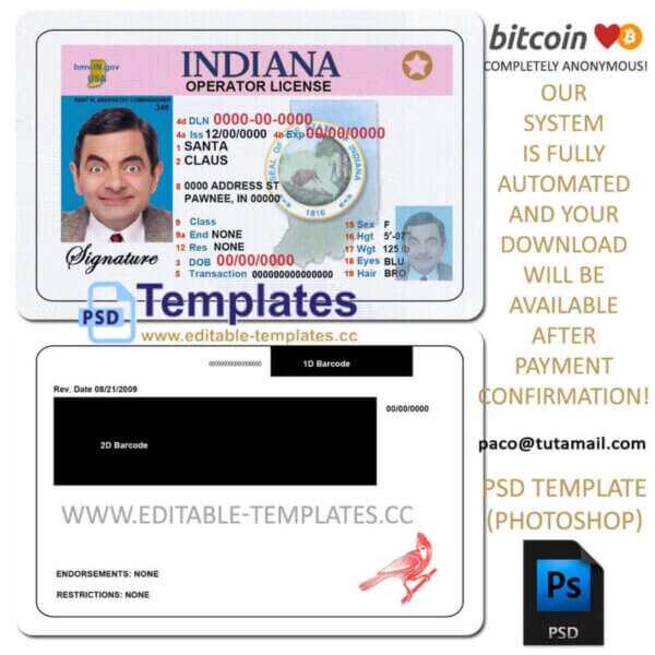 indiana-usa-us-driving-licence-dl-id-bill-passport-editable-template-psd-photoshop-bitcoin-paypal-skrill indiana driver license template, editable in photoshop. psd fake template, pay by bitcoin, paypal or card